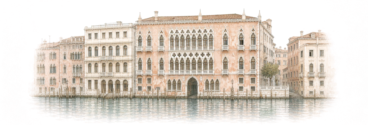 Watercolor exterior of Orient Express Venezia
