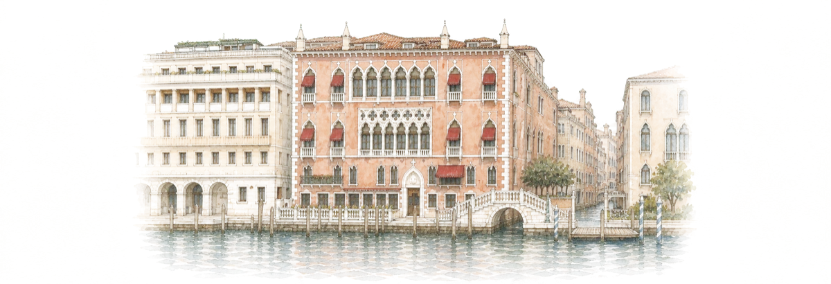 Watercolor exterior of Splendid Venice